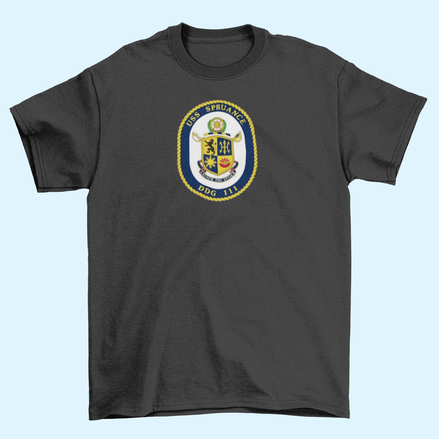 USS Spruance DDG-111 Badge Iron On Heat Transfer Vinyl HTV Arleigh Burke Class Destroyer