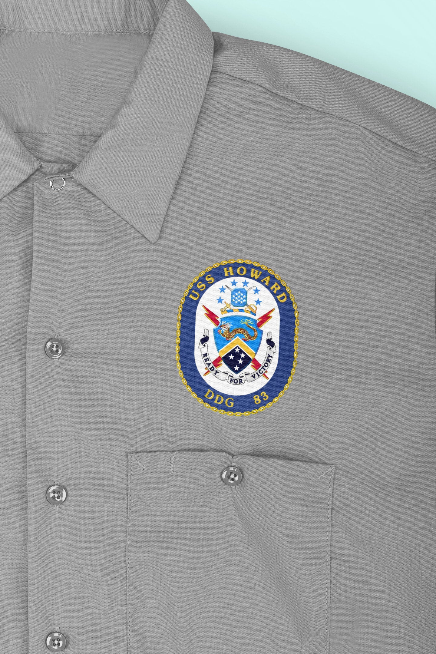 USS Howard DDG-83 Badge Iron On Heat Transfer Vinyl HTV Arleigh Burke Class Destroyer