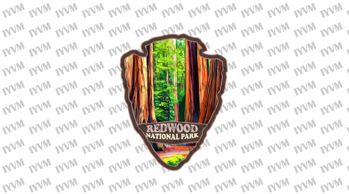 Redwood National Park Sticker Decal - US National Parks Series