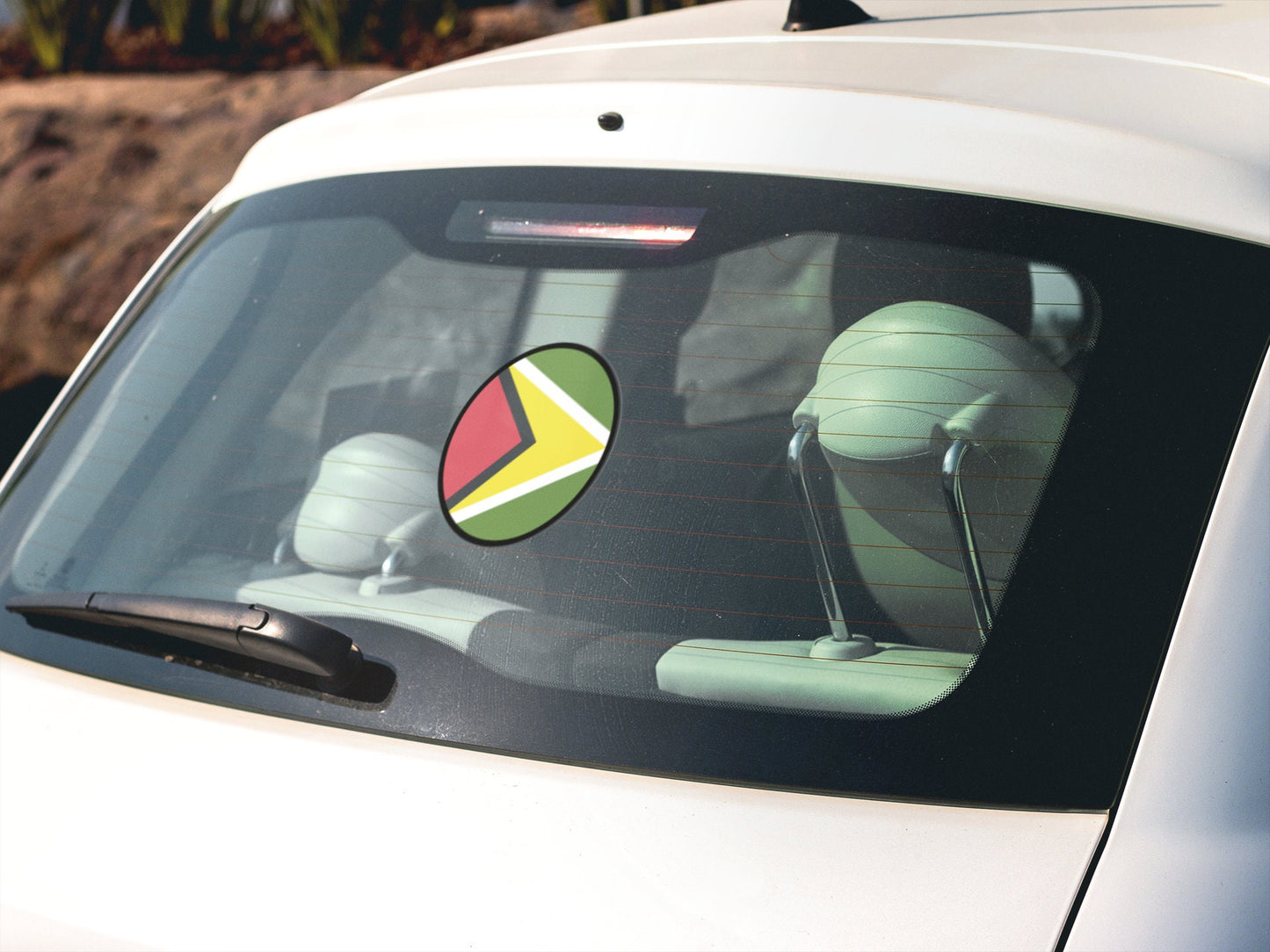 Guyana Flag Circle Sticker Decal