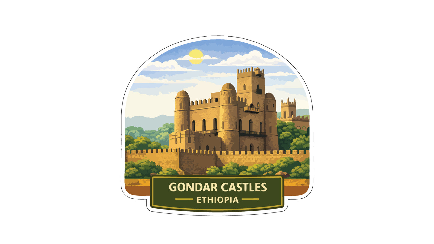a castle, specifically the Gondar Castles in Ethiopia.