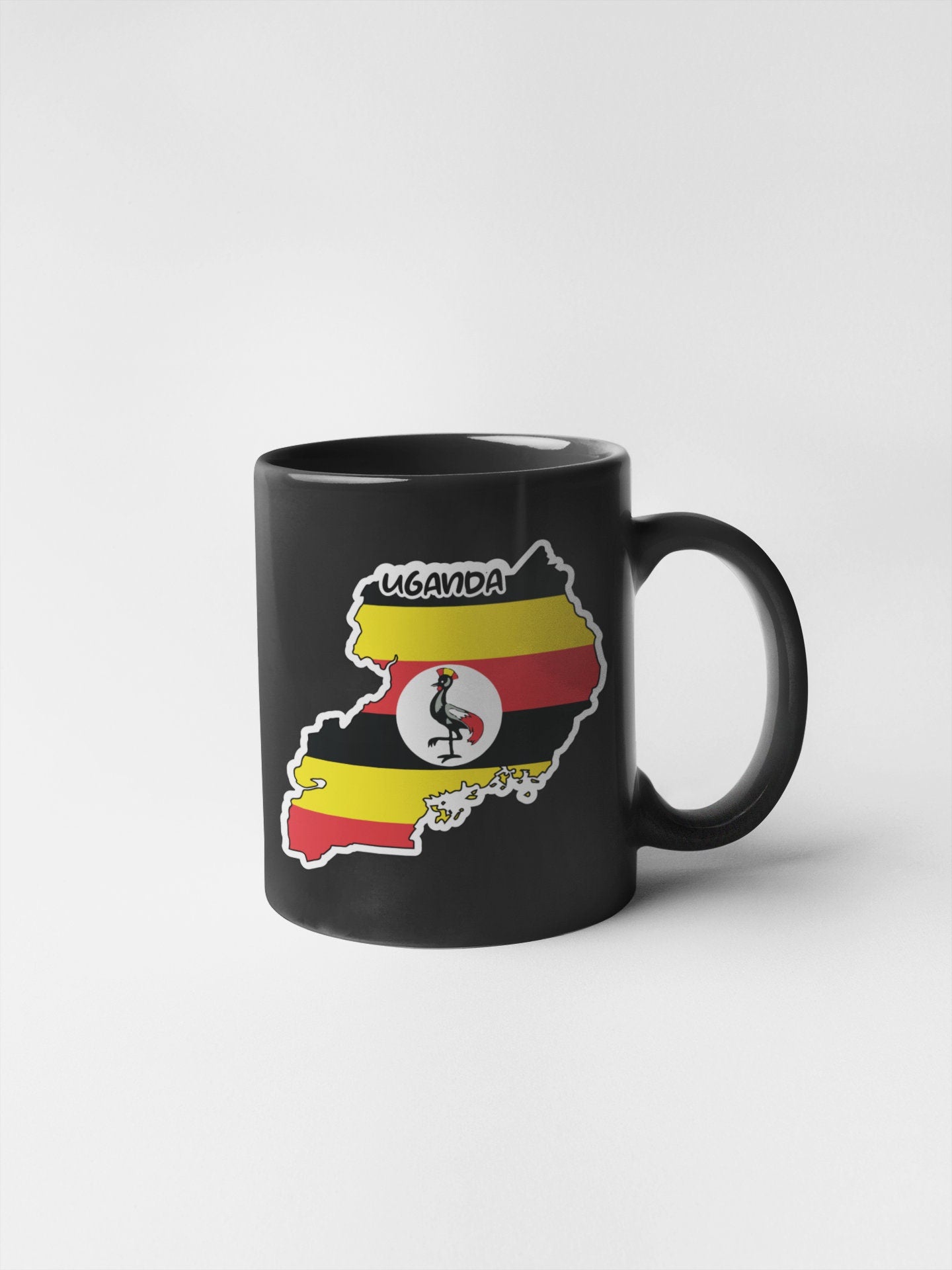 Uganda Map Flag Sticker Decal