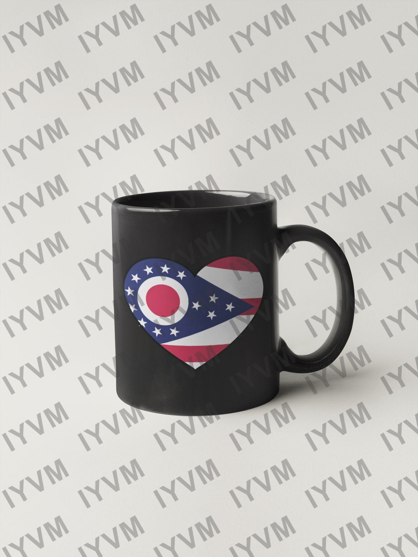 State of Ohio Flag Heart Sticker Decal  USA Ohio State  Columbus  The Buckeye State  Birthplace of Aviation  The Heart of It All