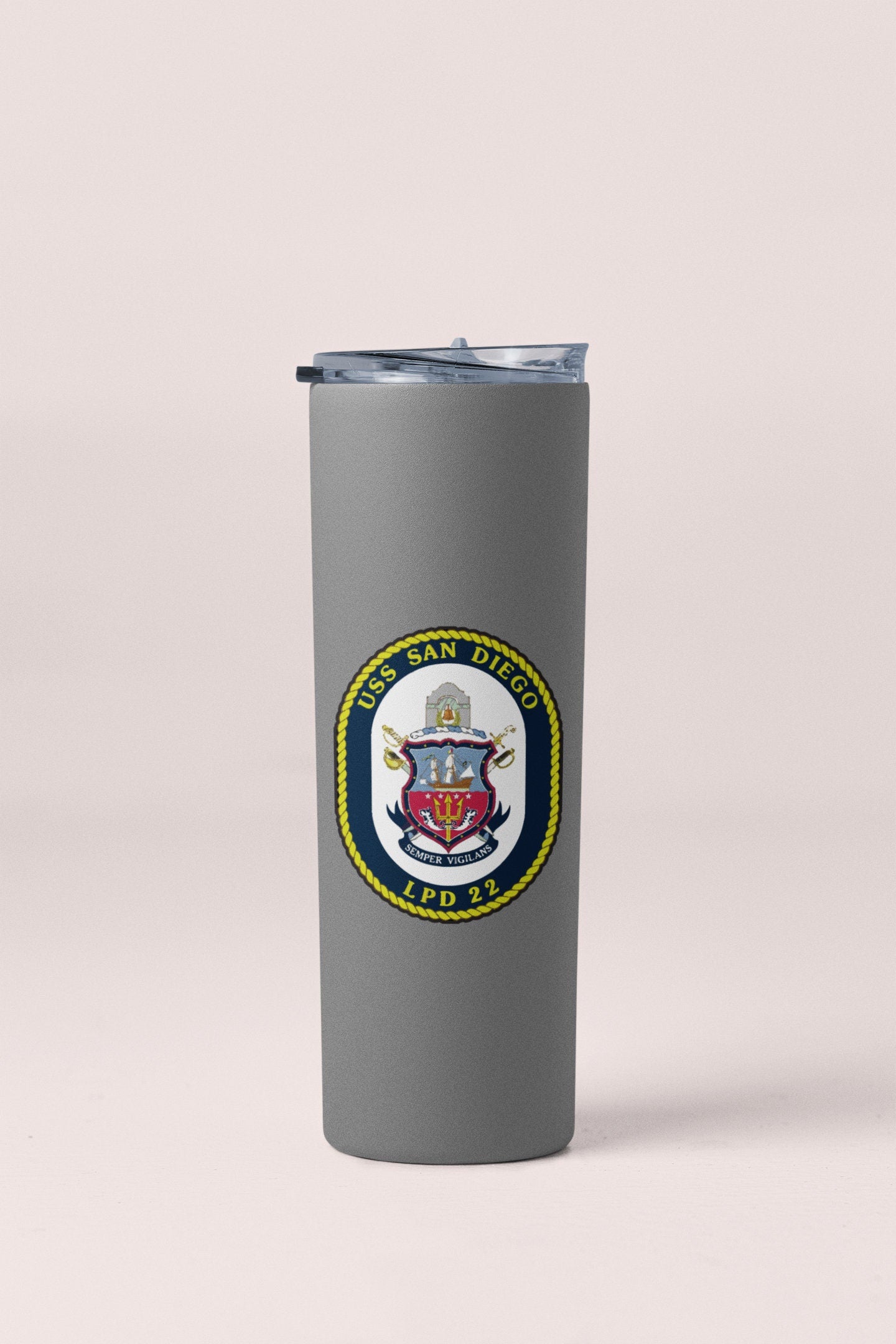 USS San Diego LPD-22 Badge Sticker Decal San Antonio Class Amphibious Transport Dock Car Sticker Bumper Sticker for Car Emblem