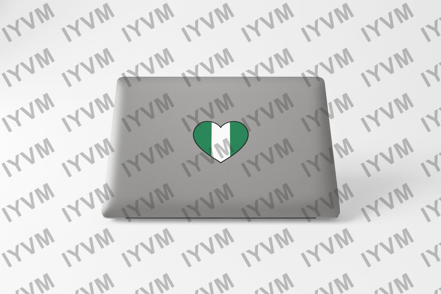 Nigeria Flag Heart Sticker Decal / Federal Republic of Nigeria / Unity and Faith, Peace and Progress / Abuja / Jamhuriyar Tarayyar Najeriya