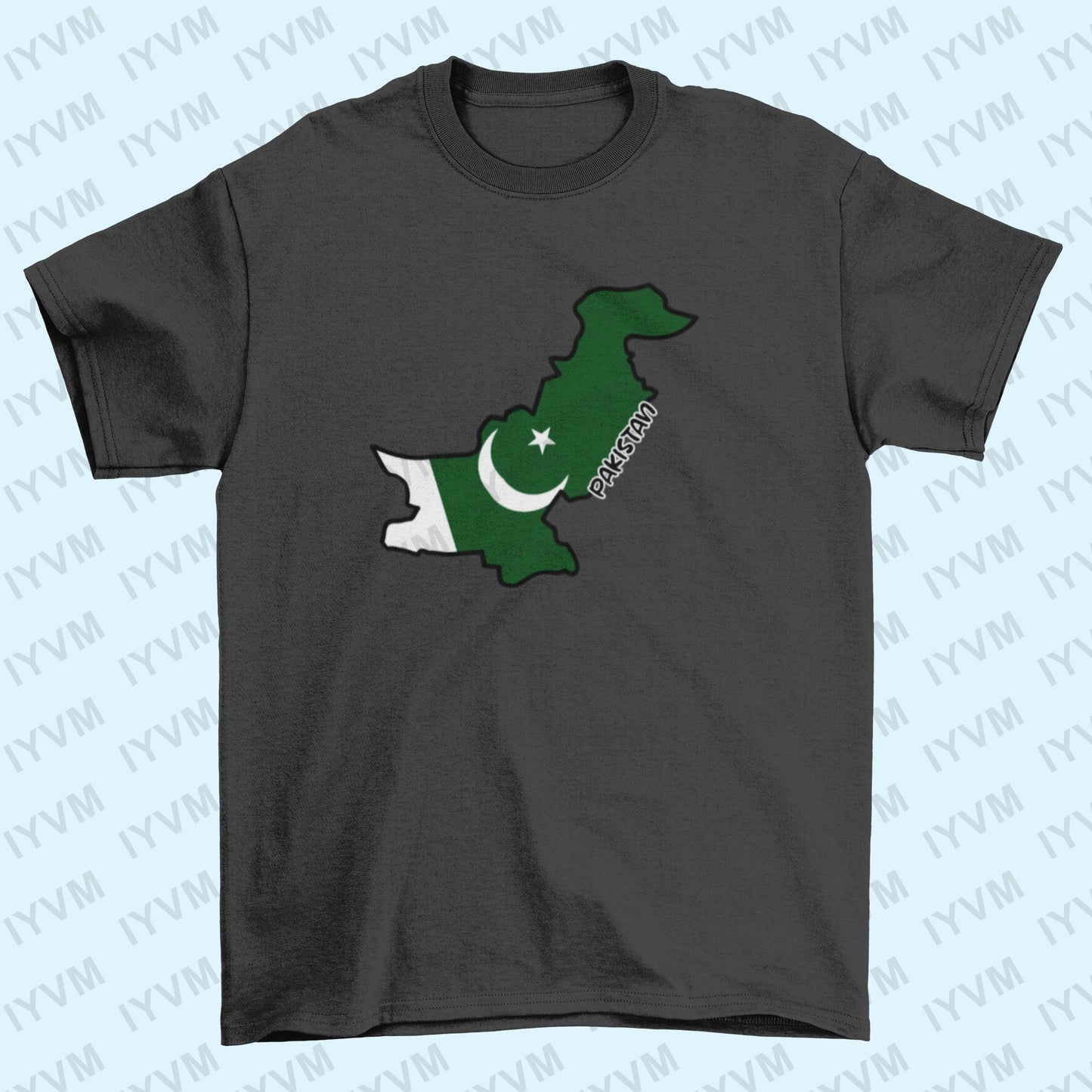 Pakistan Map Iron On Heat Transfer Vinyl HTV / Islamic Republic of Pakistan / Islamabad / Pakistani