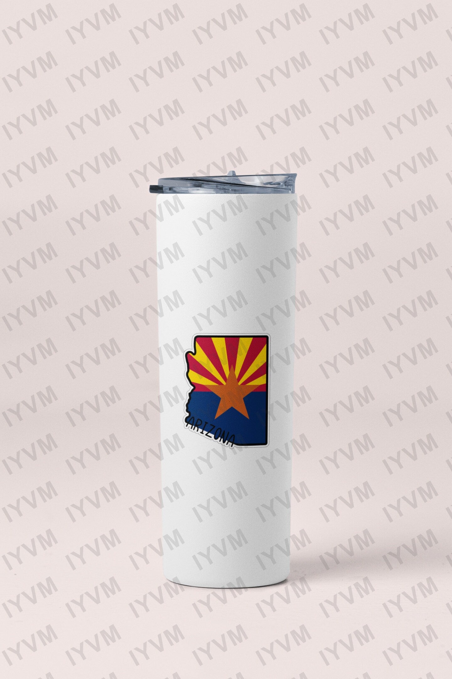 State of Arizona Map Flag Sticker Decal  USA Arizona State  Phoenix  The Grand Canyon State  Apache State  Aztec State / Baby State /