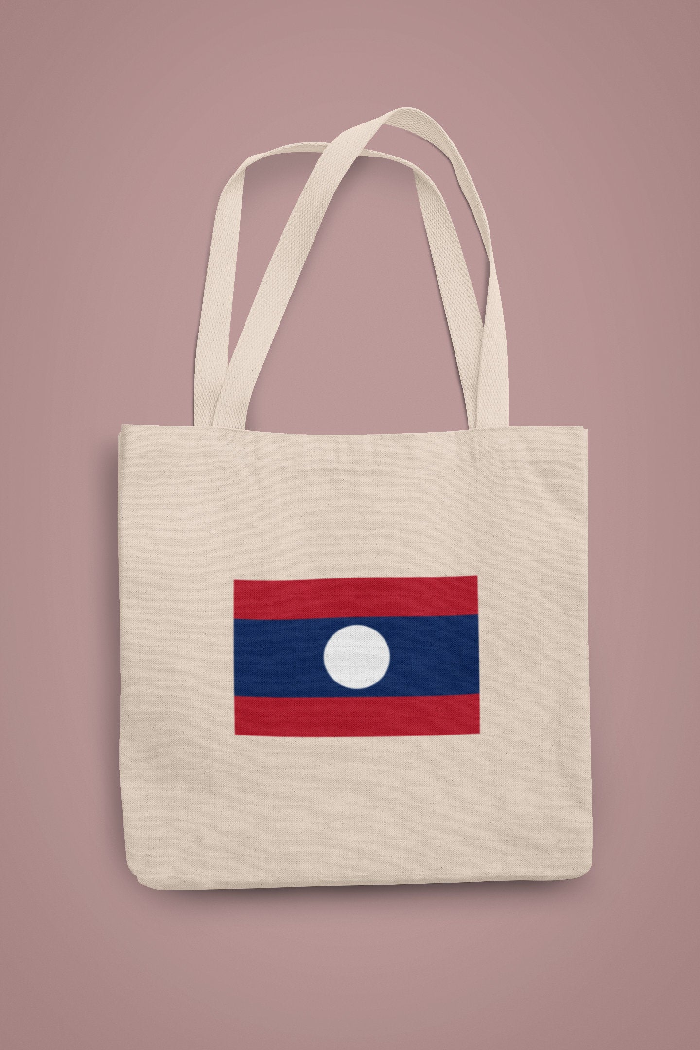 Laos Flag Iron On Heat Transfer Vinyl HTV / Lao People's Democratic Republic /  Vientiane / Lao Laotian /