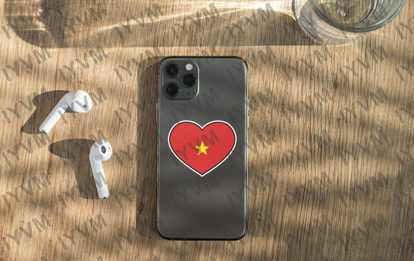 Vietnam Flag Heart Sticker Decal / Socialist Republic of Vietnam / Hanoi / Vietnamese