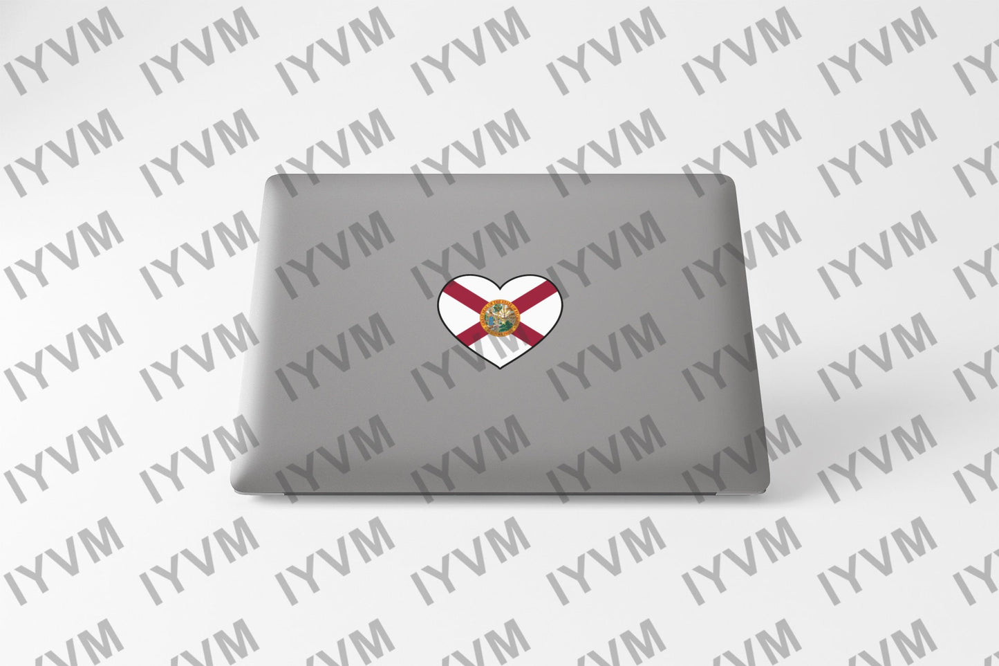 State of Florida Flag Heart Sticker Decal  USA Florida State  Tallahassee  The Sunshine State  Alligator State  Everglade State