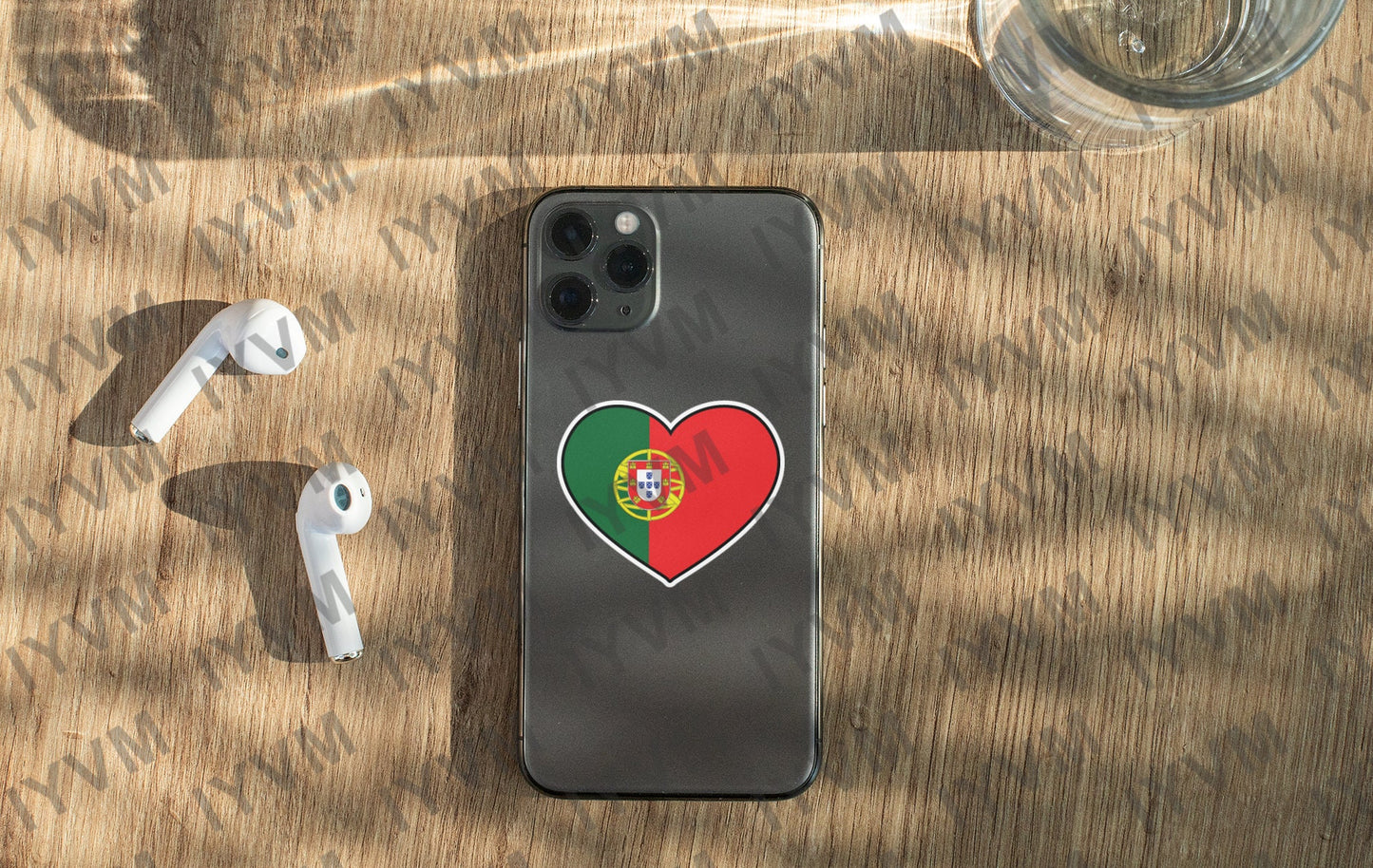 Portugal Flag Heart Sticker Decal / Portuguese Republic / Esta é a ditosa Pátria minha amada / Lisbon / Portuguese