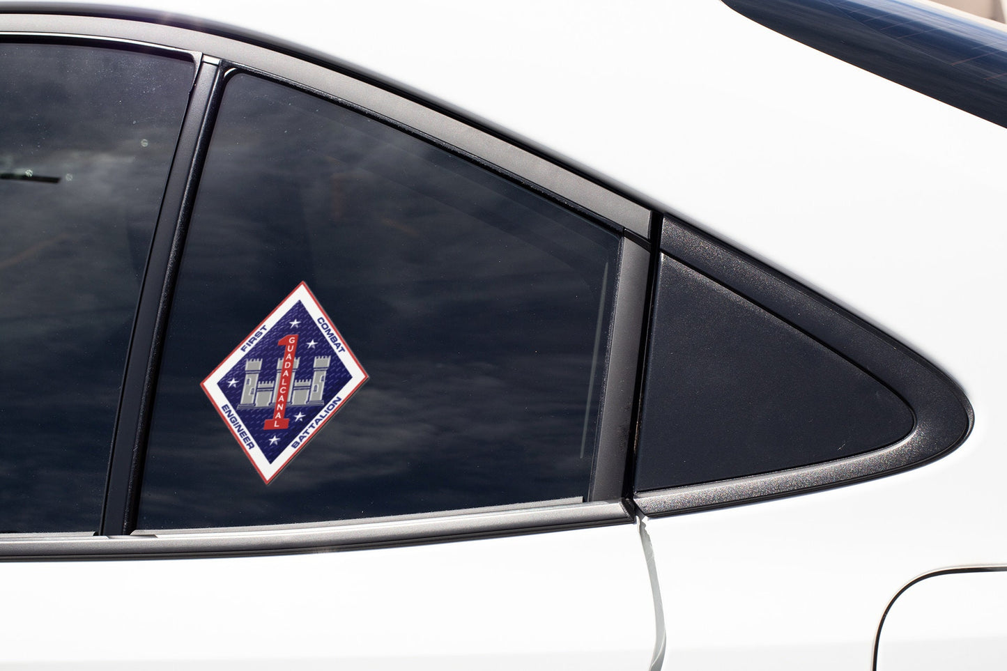 US Marine Corps Badge Sticker Decal  1st Combat Engineer Battalion The Super Breed Car Sticker Bumper Sticker for Car Emblem