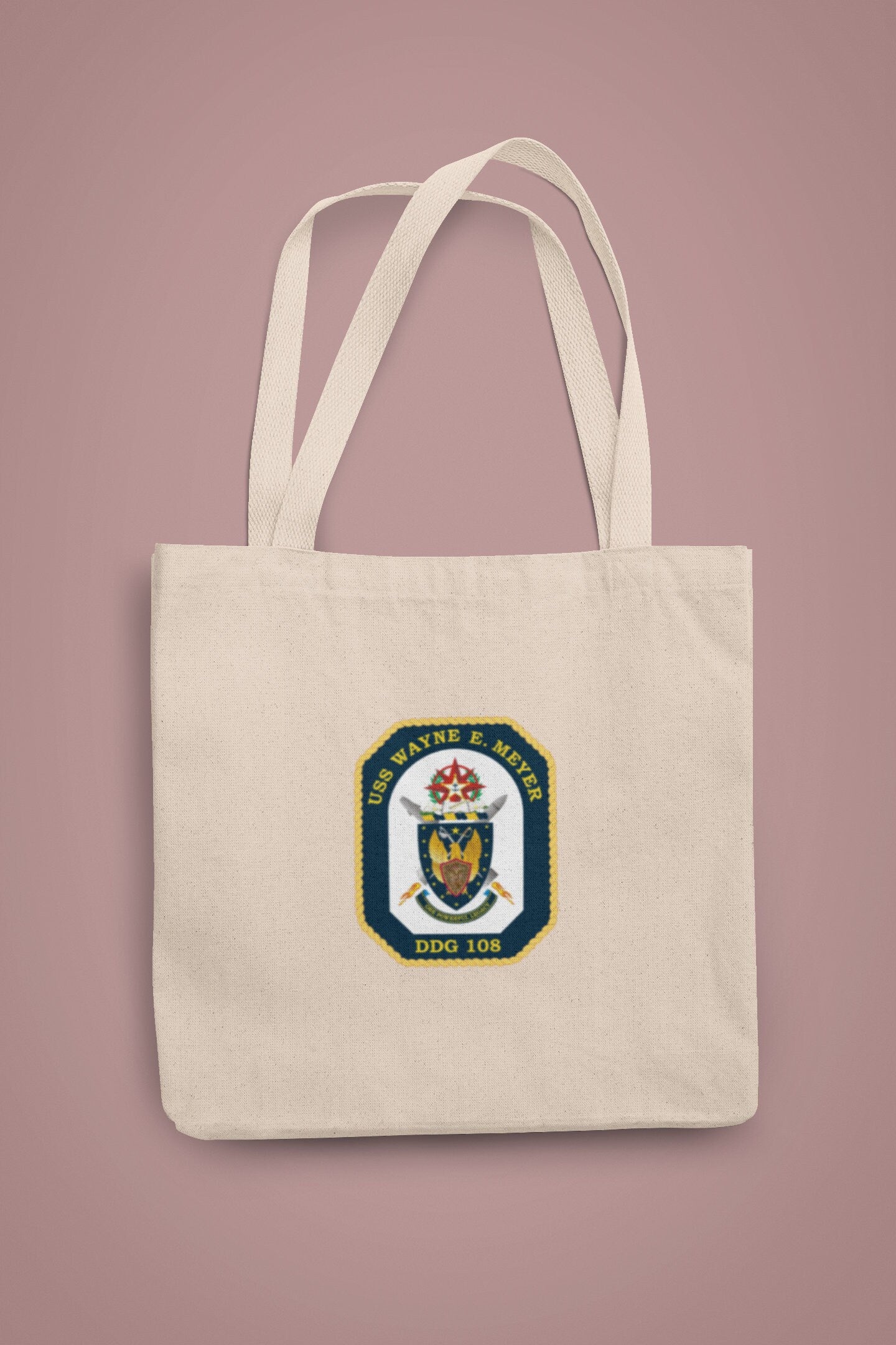 USS Wayne E. Meyer DDG-108 Badge Iron On Heat Transfer Vinyl HTV Arleigh Burke Class Destroyer