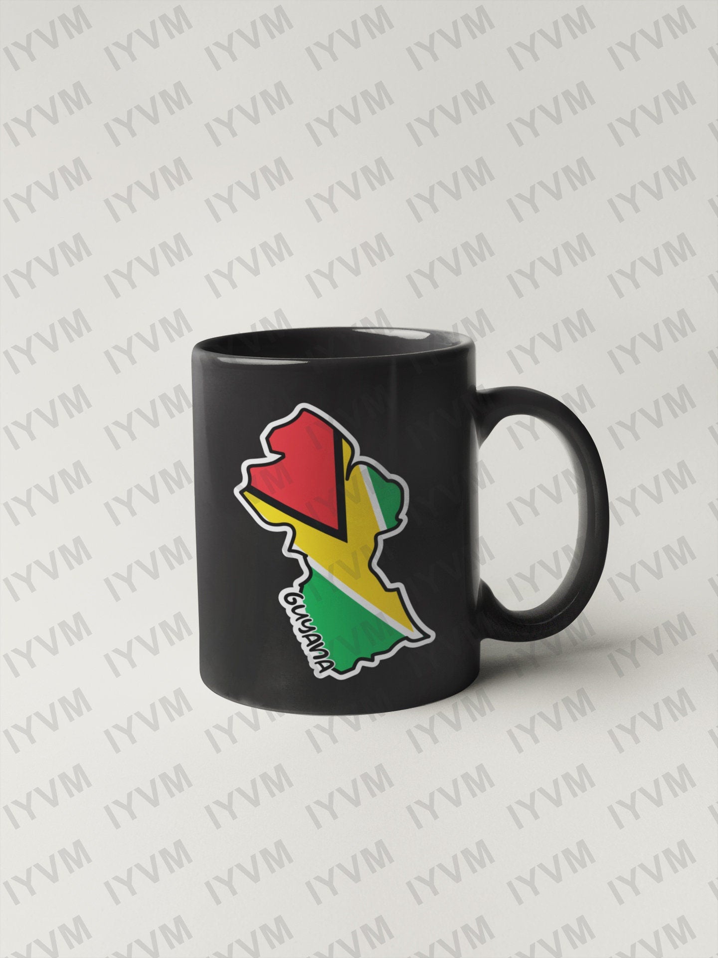 Guyana Map Flag Sticker Decal / Co‑operative Republic of Guyana / One People, One Nation, One Destiny / Georgetown / Guyanese