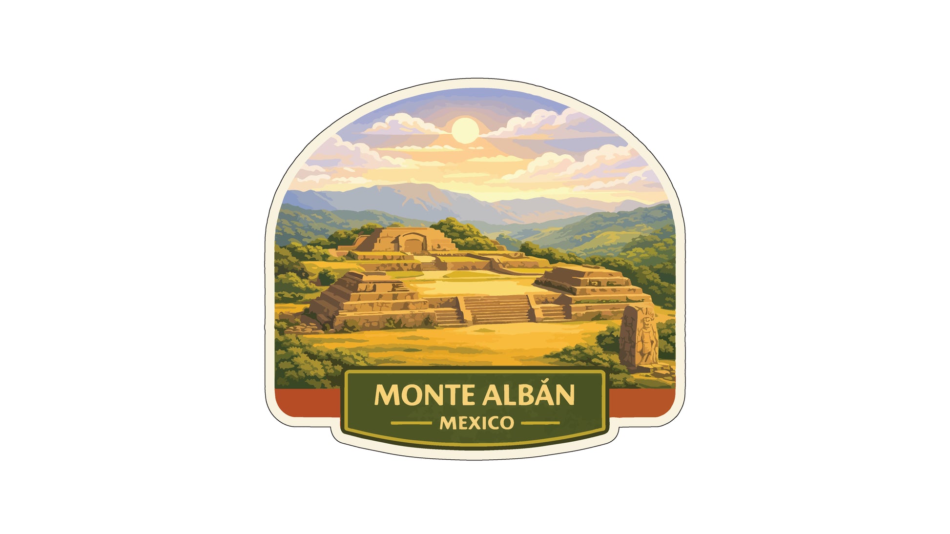 the ancient ruins of Monte Albán, a significant archaeological site located in Mexico.