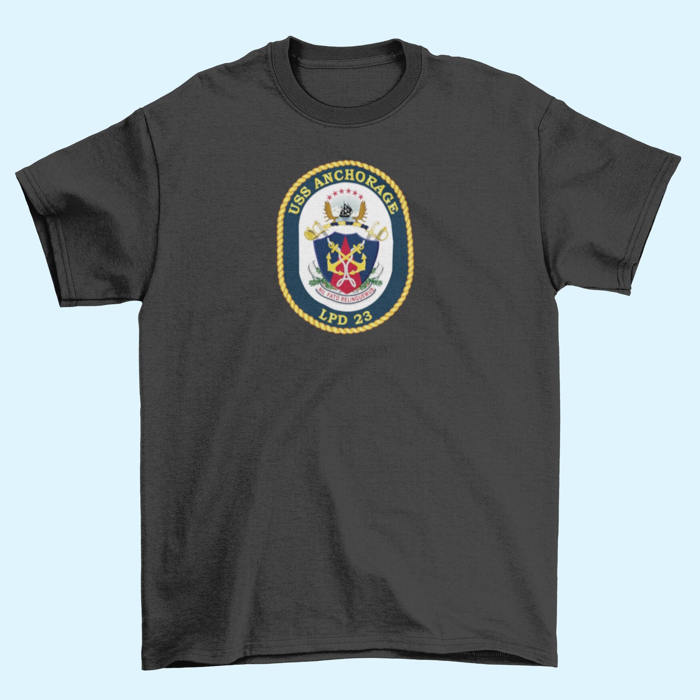 USS Anchorage LPD-23 Badge Iron On Heat Transfer Vinyl HTV San Antonio Class Amphibious transport dock