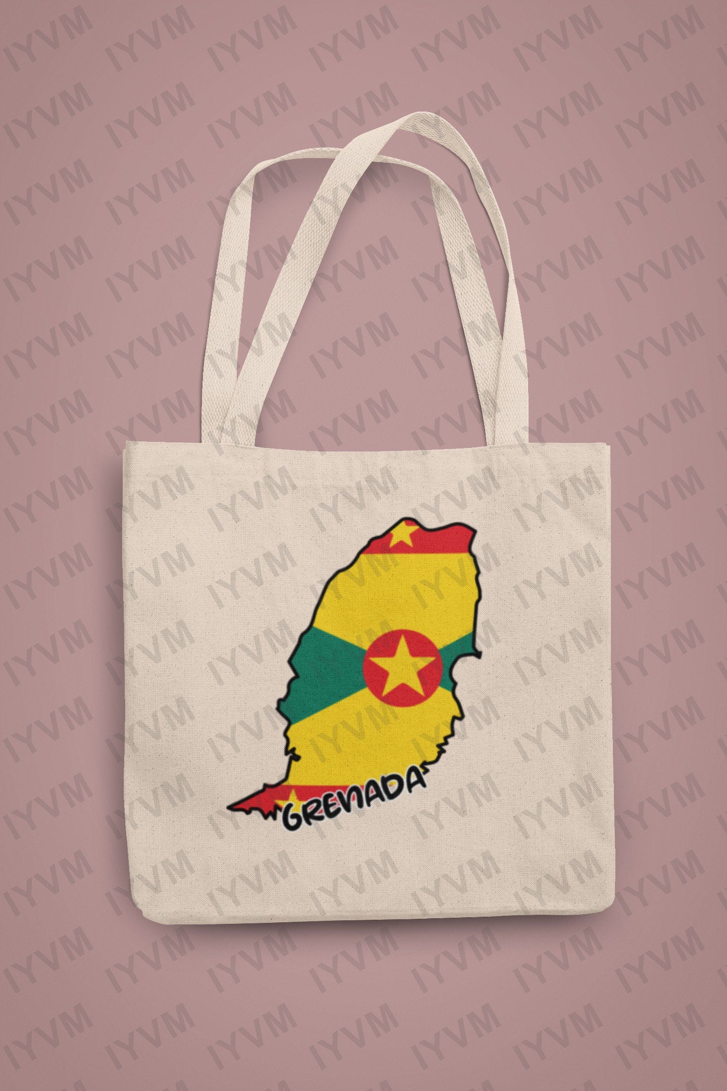 Grenada Map Flag Iron On Heat Transfer Vinyl HTV Gwenad Grenadian Creole French Ever Conscious of God We Aspire, Build and Advance as One