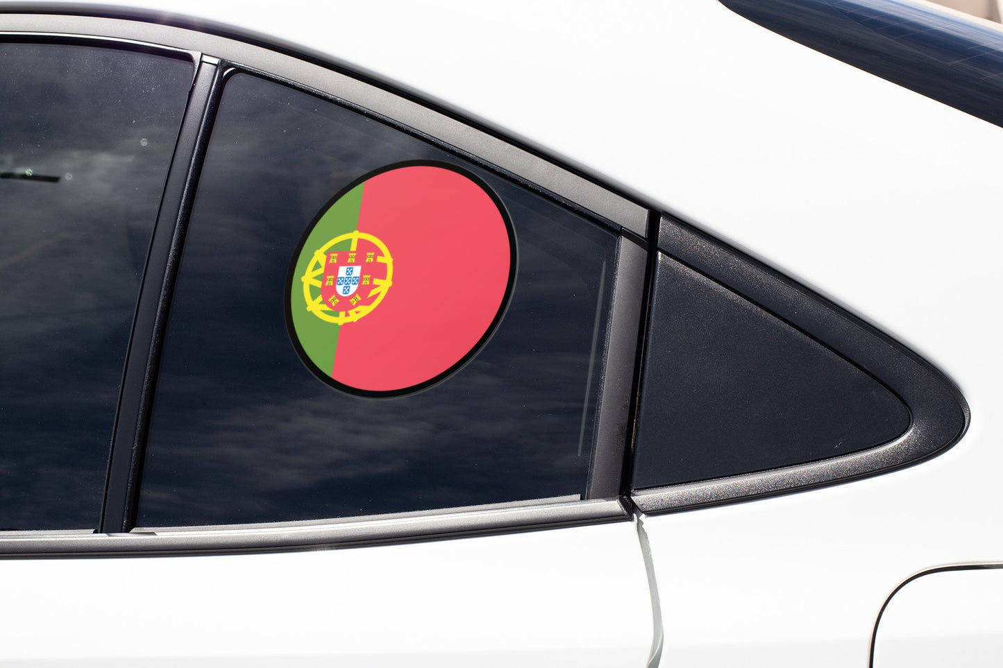 Portugal Flag Circle Sticker Decal