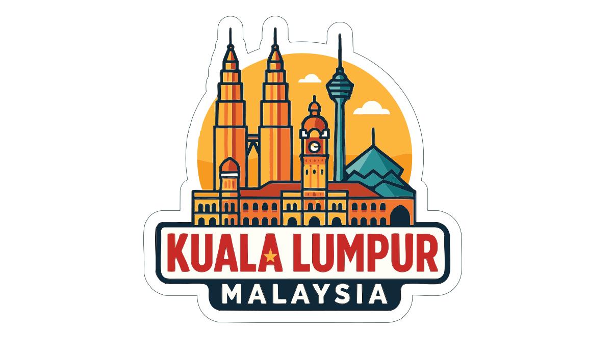 a sticker or logo for Kuala Lumpur, Malaysia.