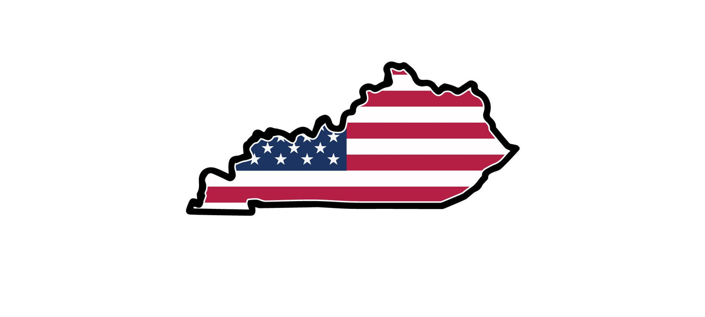 a map of the united states with the american flag