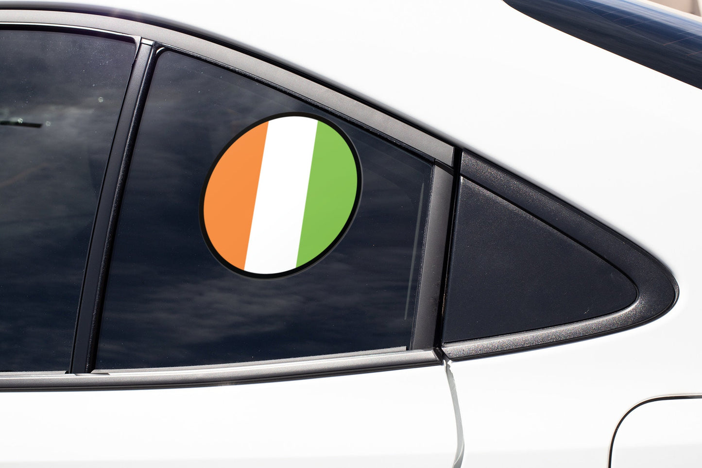 Ivory Coast Flag Circle Sticker Decal
