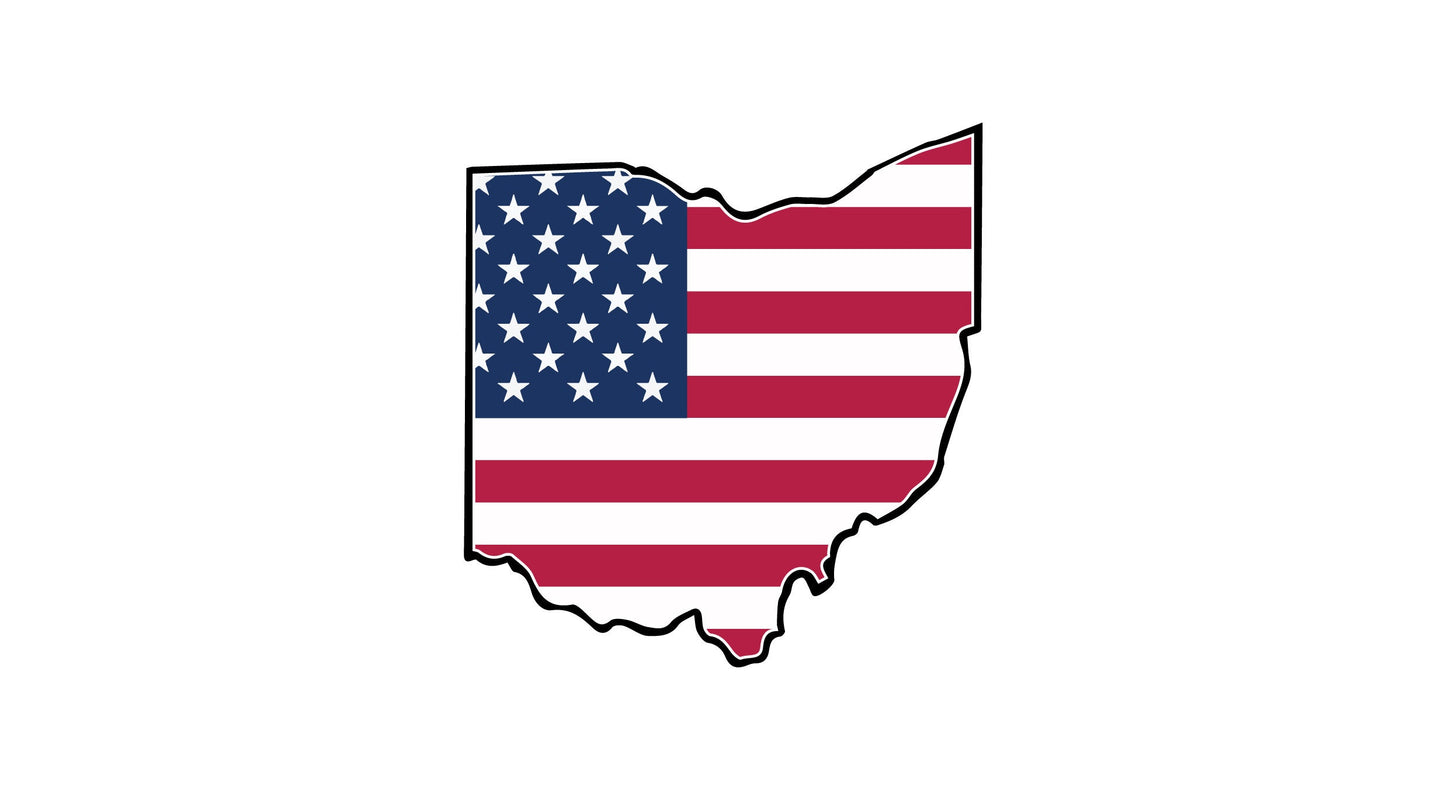 a map of the united states with the american flag