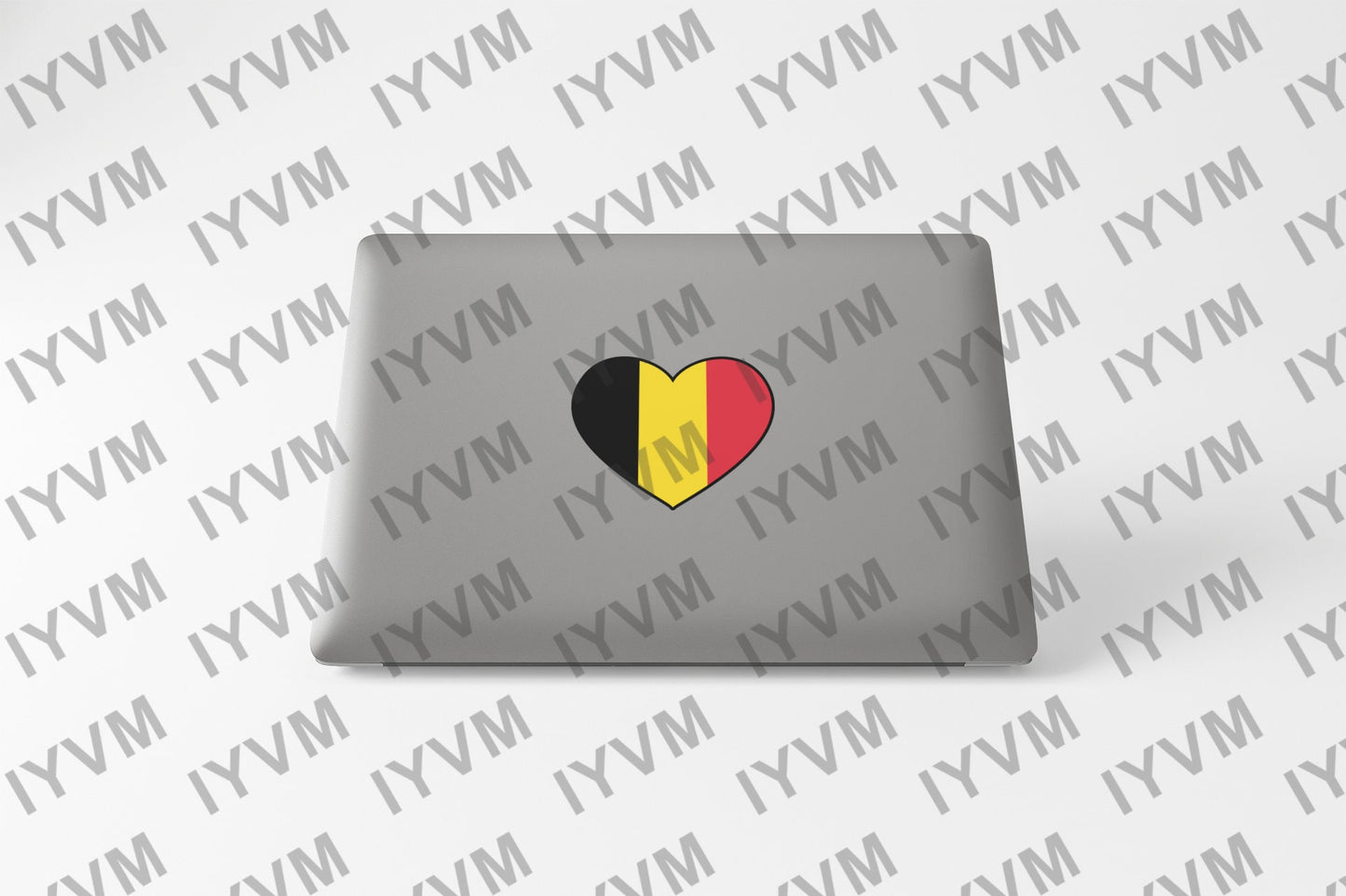 Belgium Flag Heart Sticker Decal / Brussels / Eendracht maakt macht / L'union fait la force / Einigkeit macht stark / Belgian