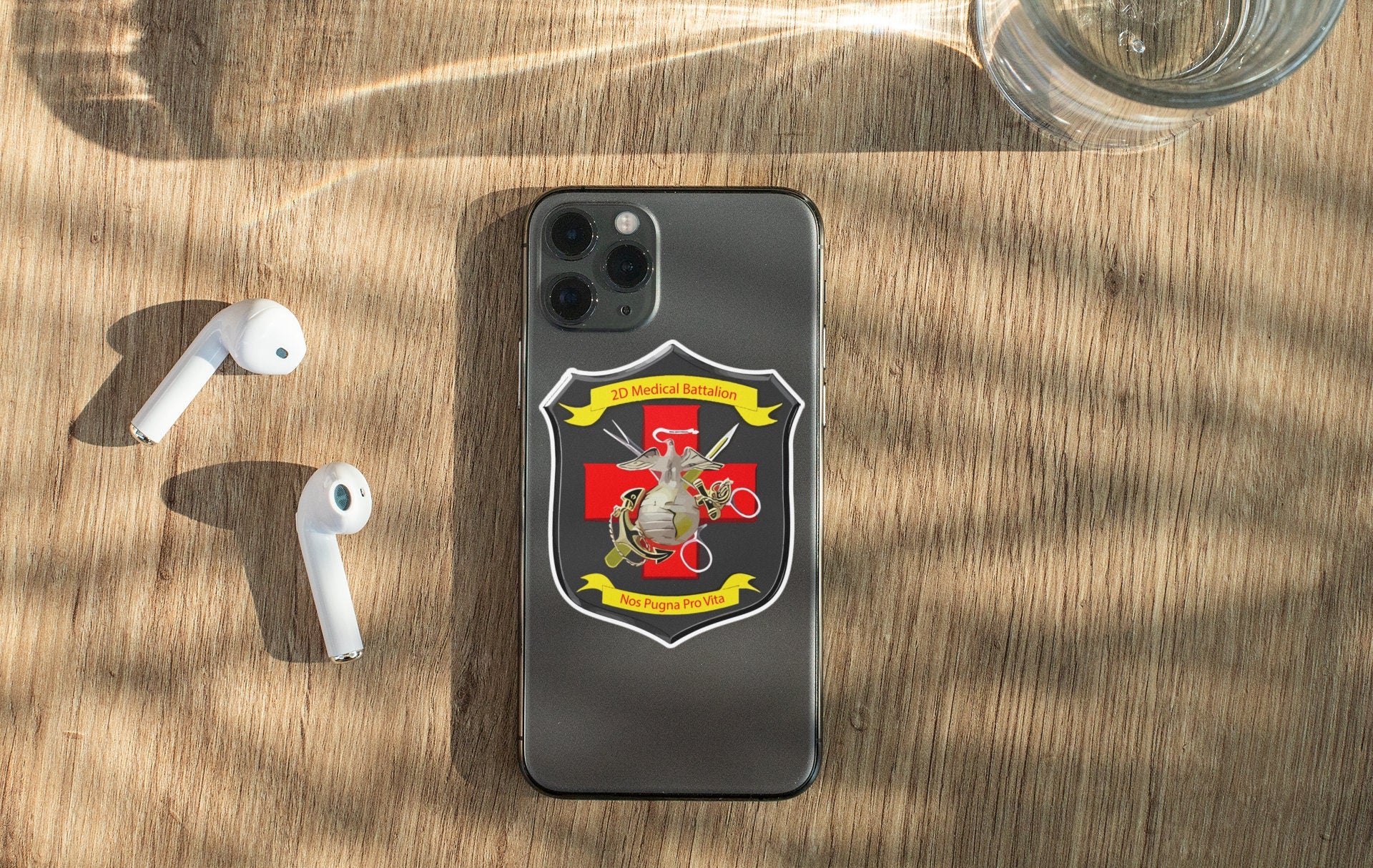 an iphone case with a coat of arms on it