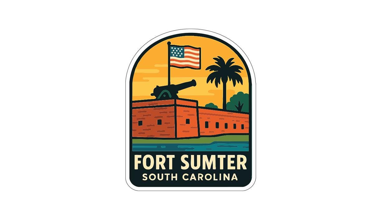 Fort Sumter South Carolina Iron On Heat Transfer Vinyl HTV Die-Cut Symbolic