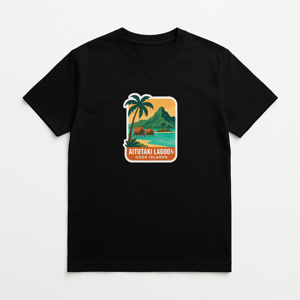Aitutaki Lagoon Cook Islands Iron On Heat Transfer Vinyl HTV Die-Cut Symbolic