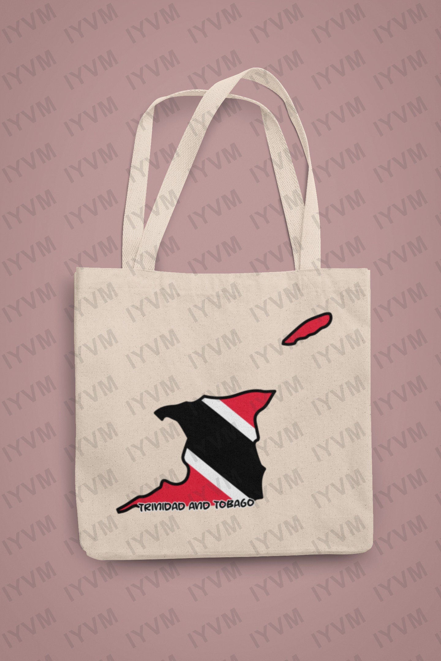 Trinidad and Tobago Map Iron On Heat Transfer Vinyl HTV / Together We Aspire, Together We Achieve / Port of Spain / Trinbagonian / Trini