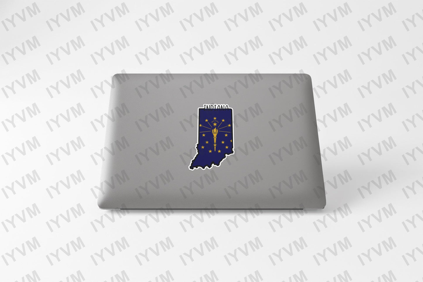 State of Indiana Map Flag Sticker Decal  USA Indiana State  Indianapolis  The Hoosier State  Crossroads of America