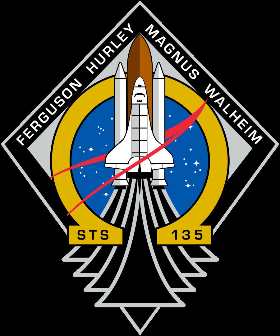 a nasa emblem with a rocket on it