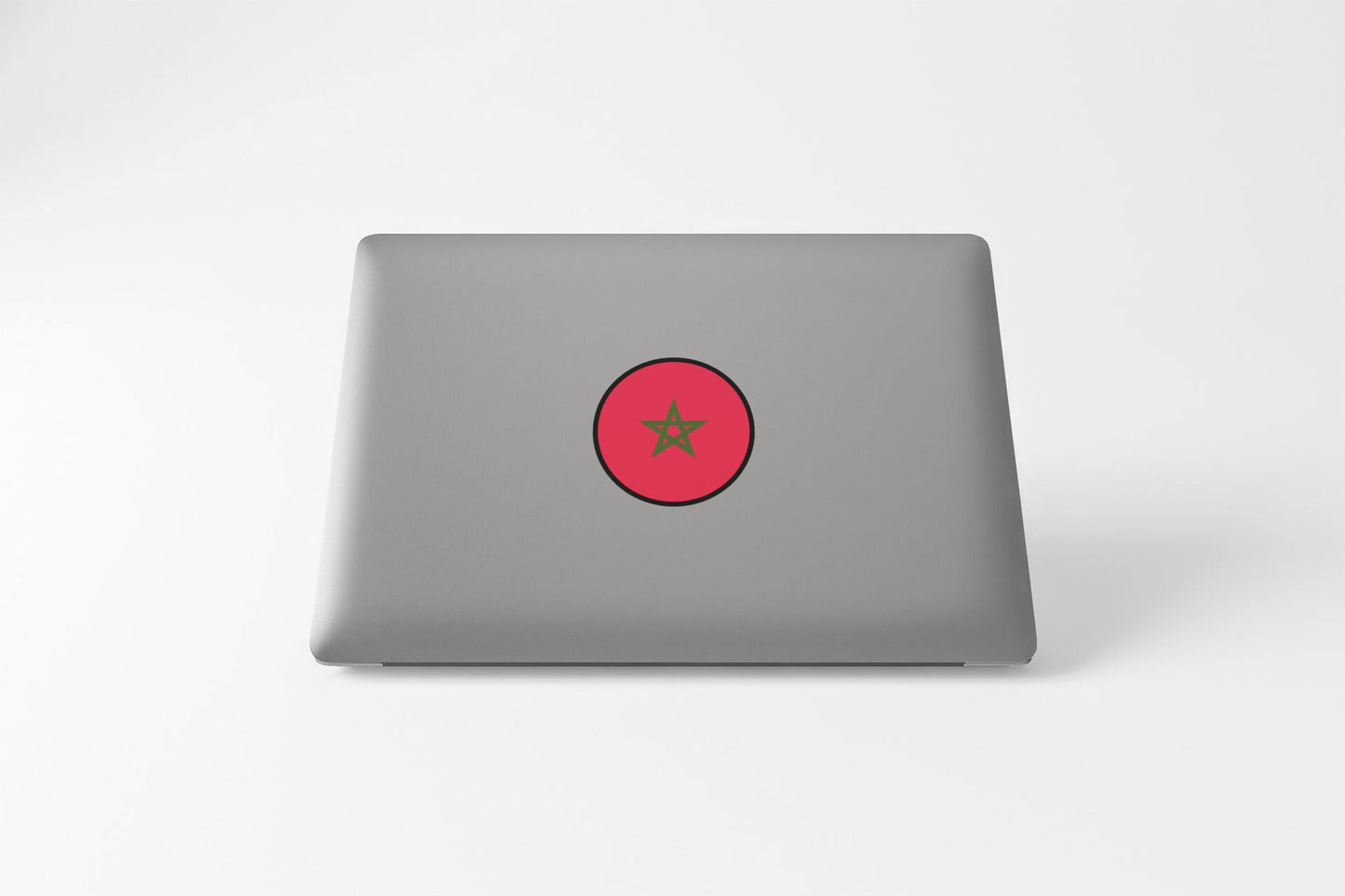 Morocco Flag Circle Sticker Decal