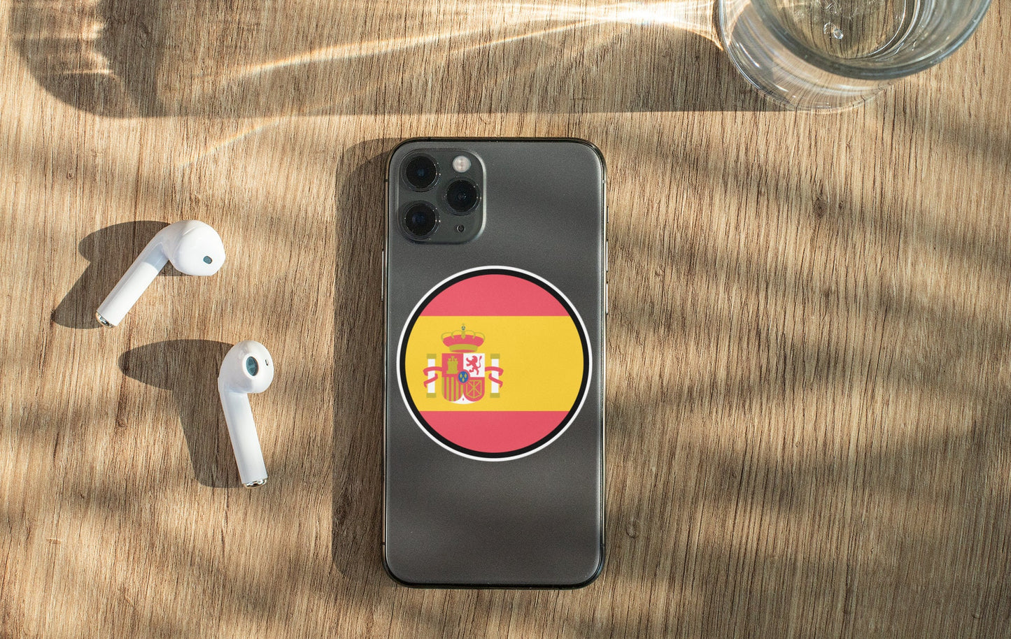 Spain Flag Circle Sticker Decal