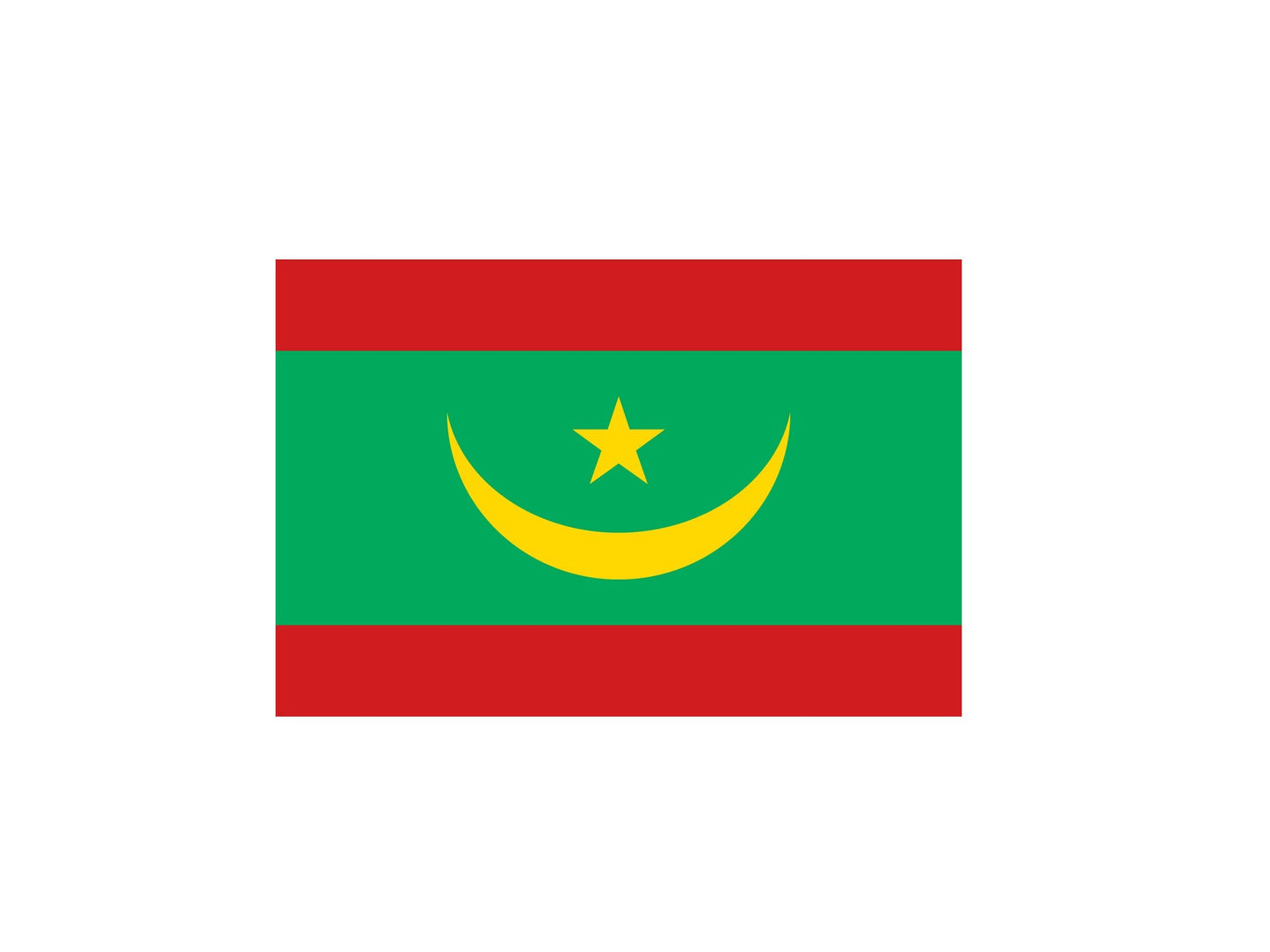 Mauritania Flag Sticker Decal