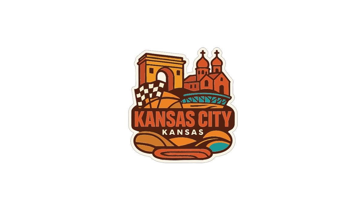 a stylized logo for Kansas City, Kansas.