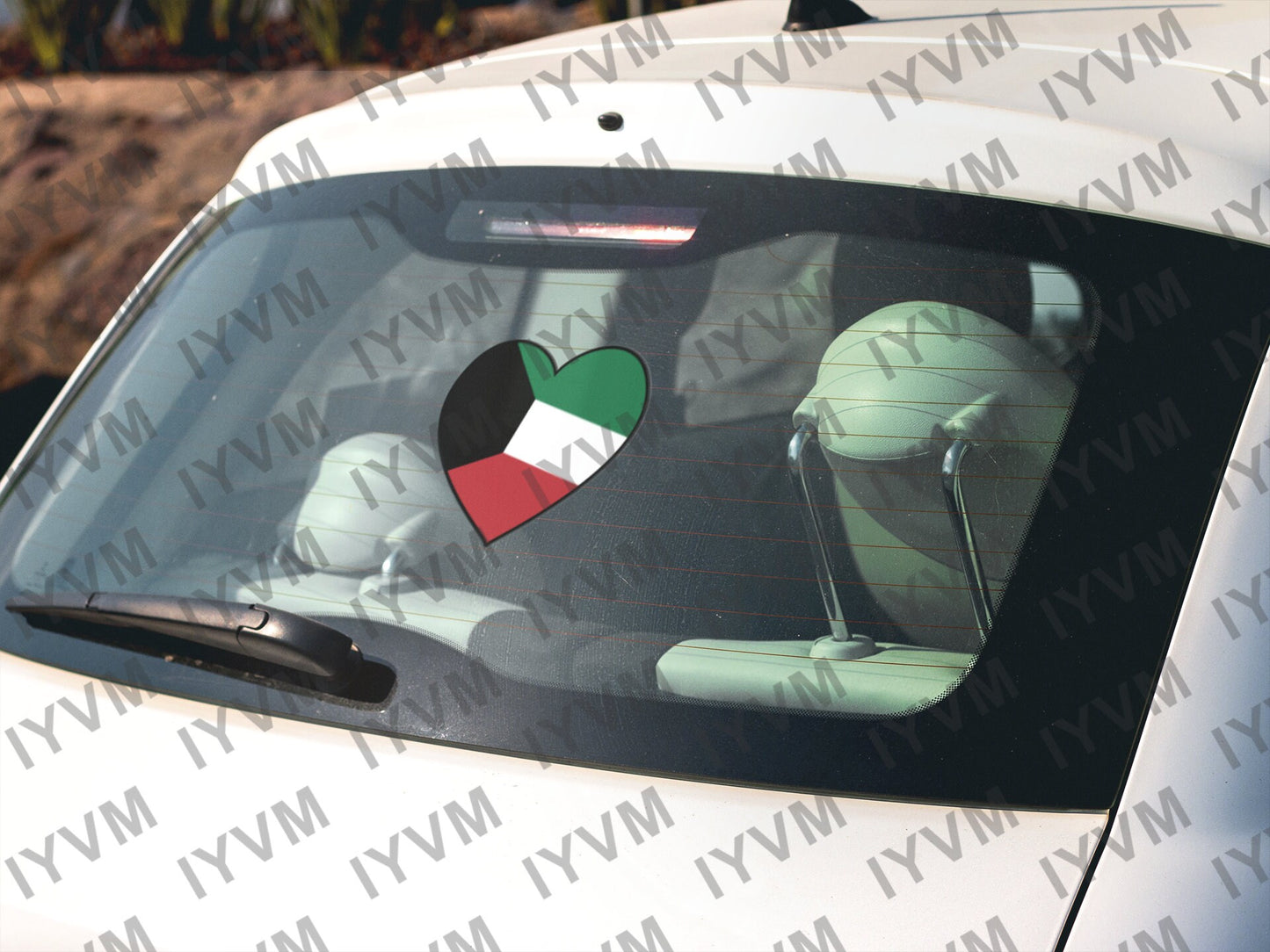 Kuwait Flag Heart Sticker Decal / State of Kuwait / Kuwait City / Kuwaiti
