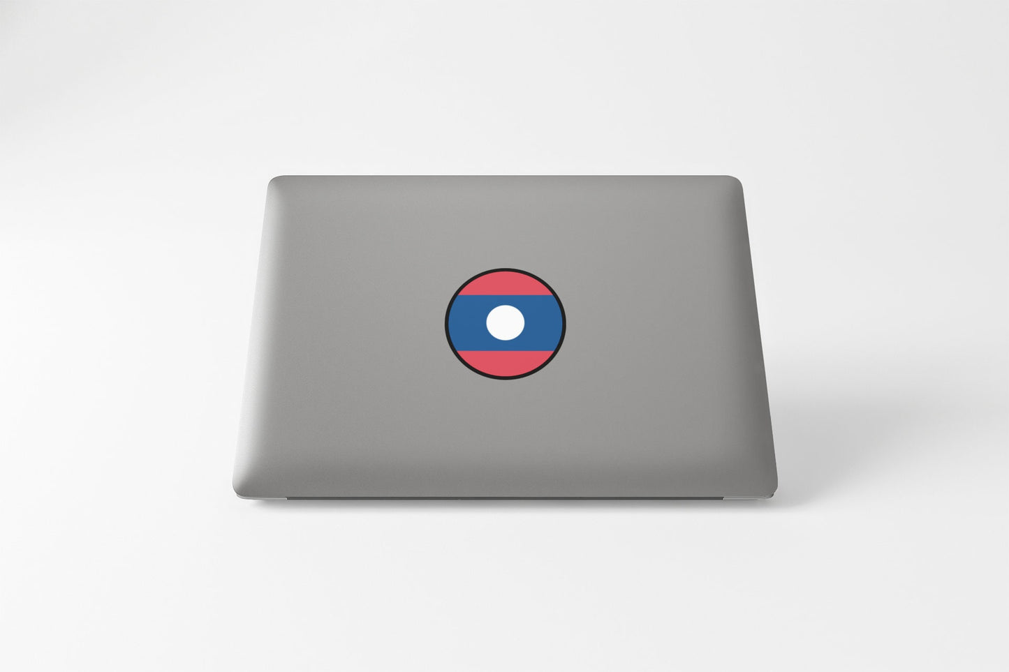 Laos Flag Circle Sticker Decal