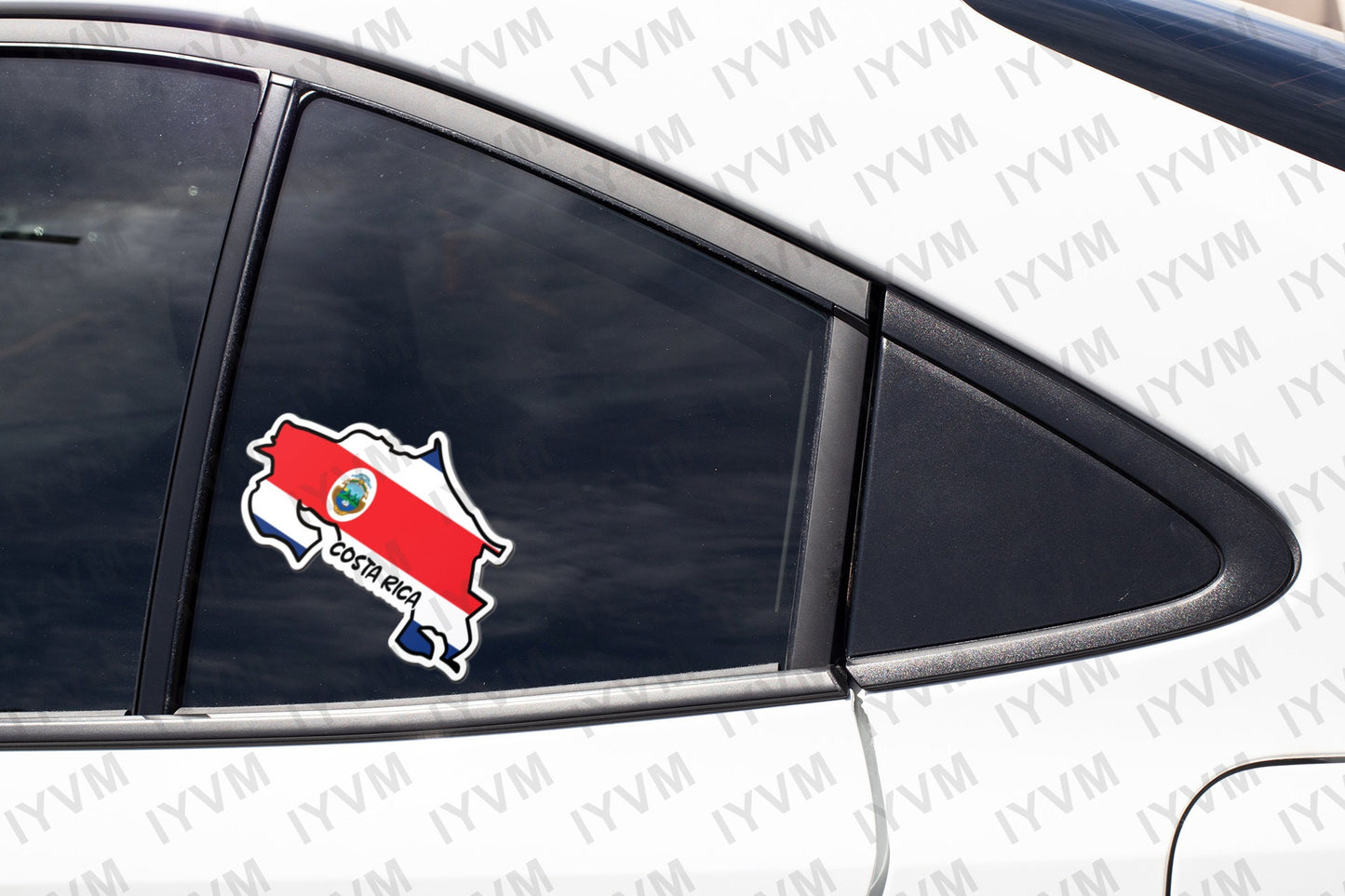 Costa Rica Map Flag Sticker Decal / Republic of Costa Rica / San José / Costa Rican