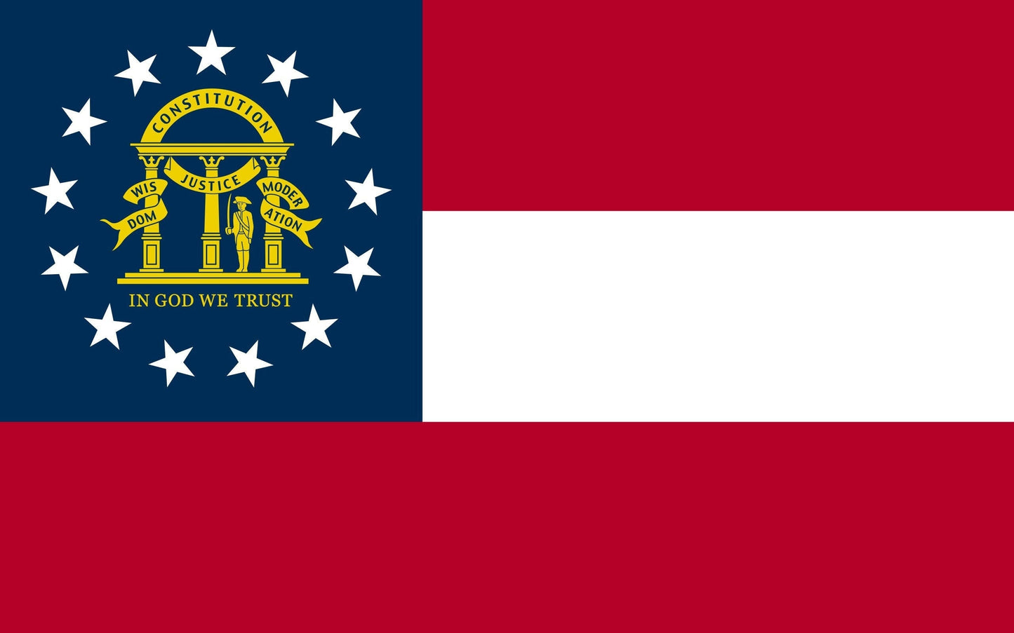 State of Georgia Flag Iron On Heat Transfer Vinyl HTV  Georgia State  Atlanta  The Peach State  Cracker State  Empire State of the South