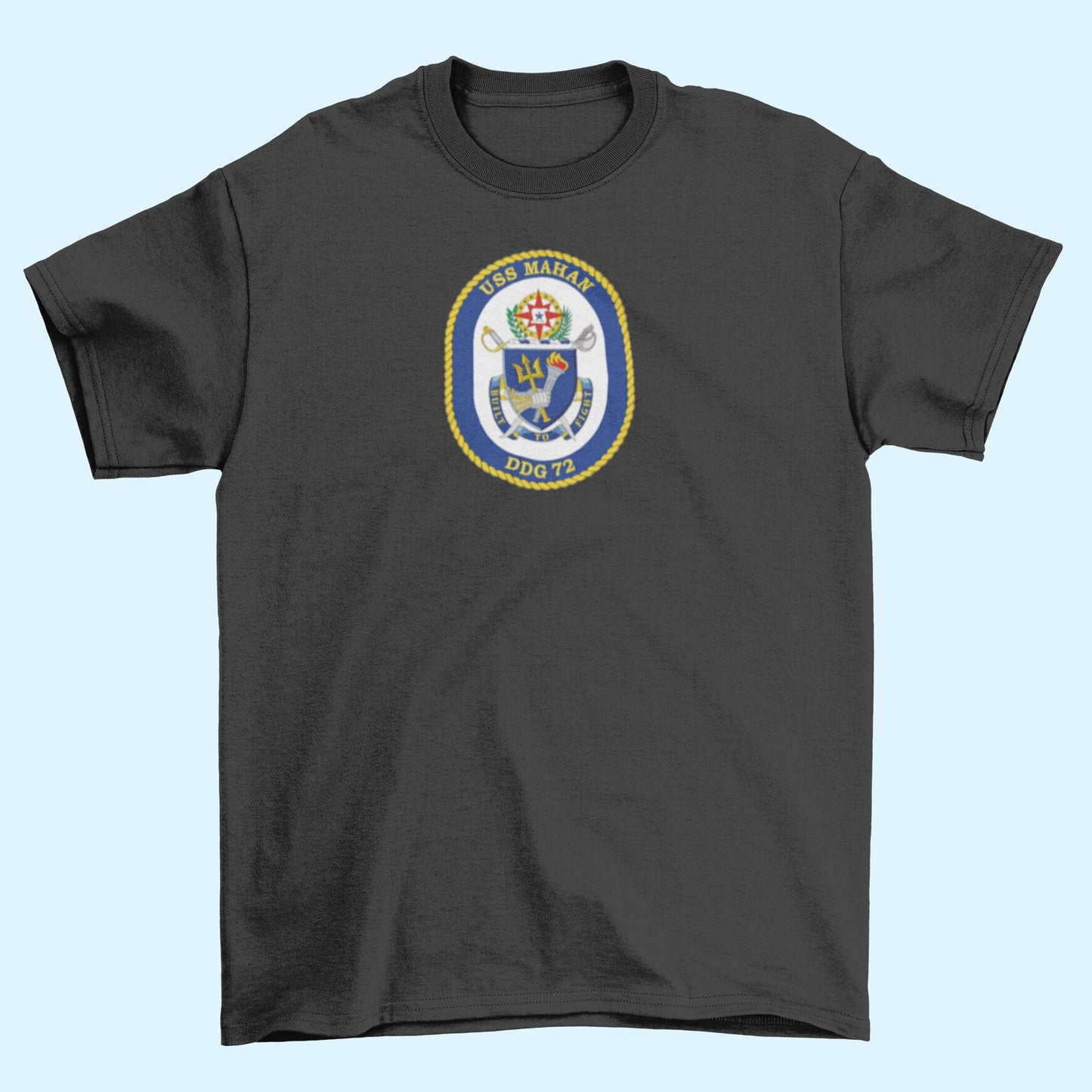 USS Mahan DDG-72 Badge Iron On Heat Transfer Vinyl HTV Arleigh Burke Class Destroyer