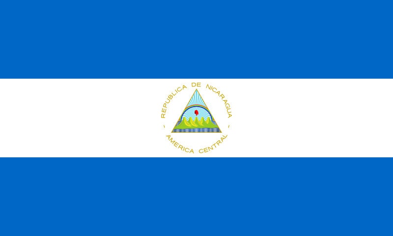 Nicaragua Flag Sticker Decal / Republic of Nicaragua / República de Nicaragua / En Dios confiamos / Managua /