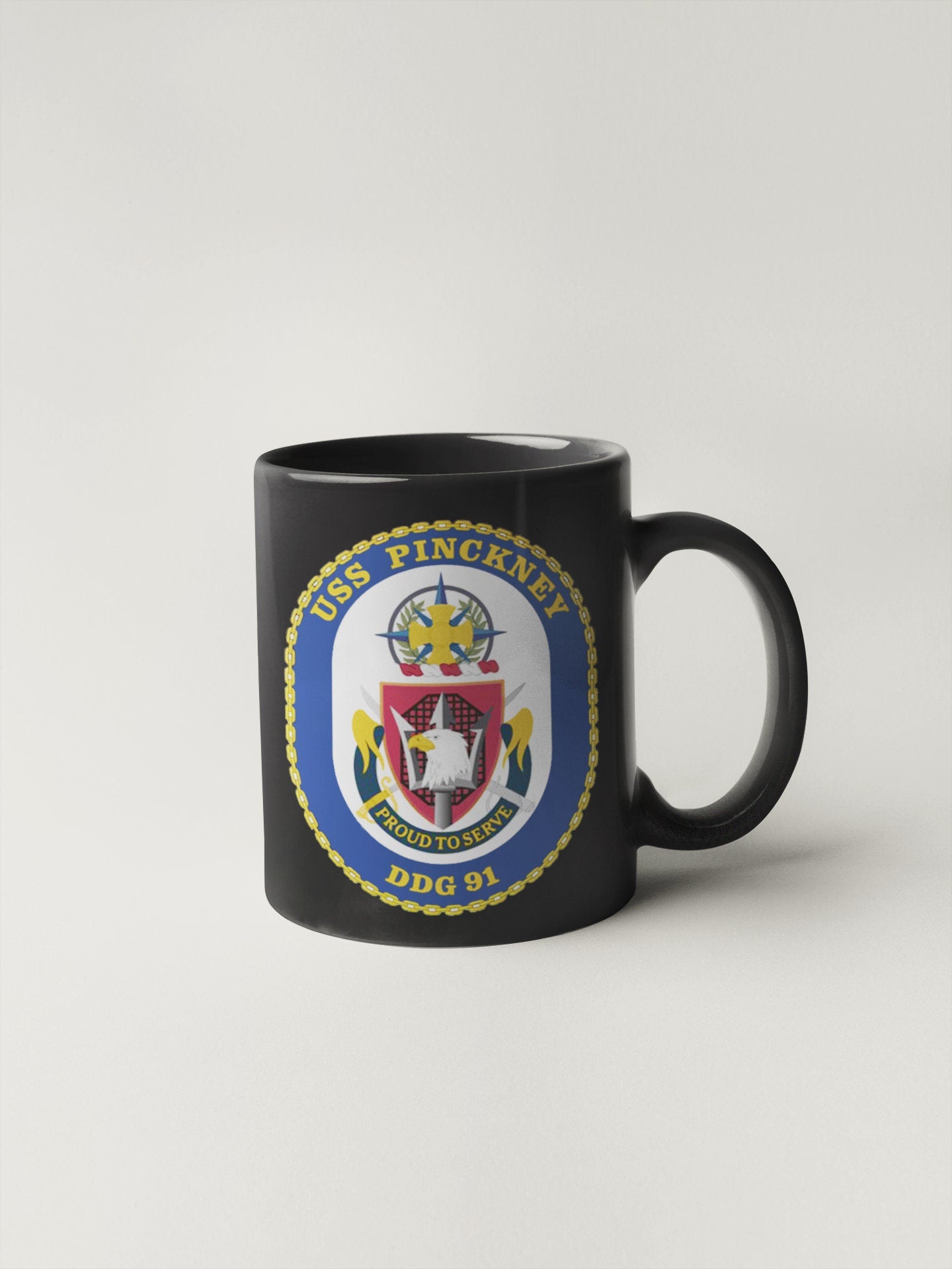 USS Pinckney DDG-91 Badge Sticker Decal Arleigh Burke Class Destroyer Car Sticker Bumper Sticker for Car Emblem