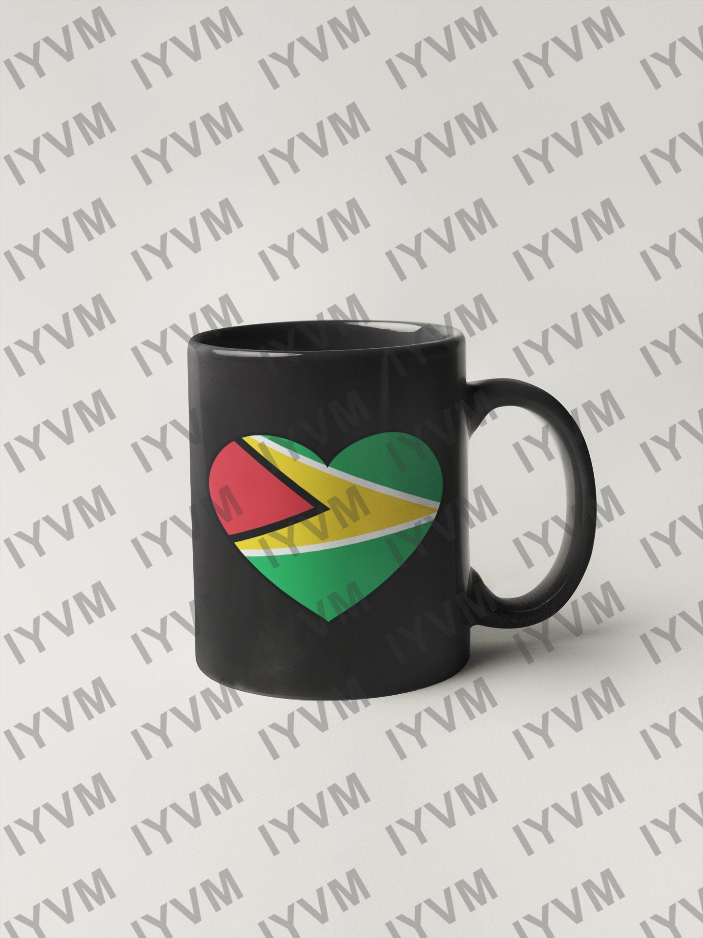 Guyana Flag Heart Sticker Decal / Co‑operative Republic of Guyana / One People, One Nation, One Destiny / Georgetown / Guyanese