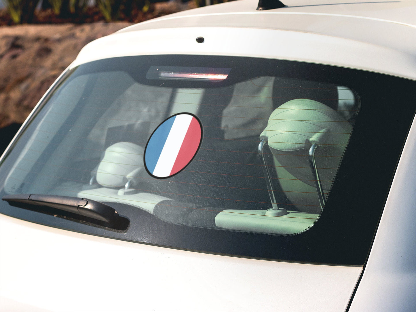 Clipperton Island Flag Circle Sticker Decal