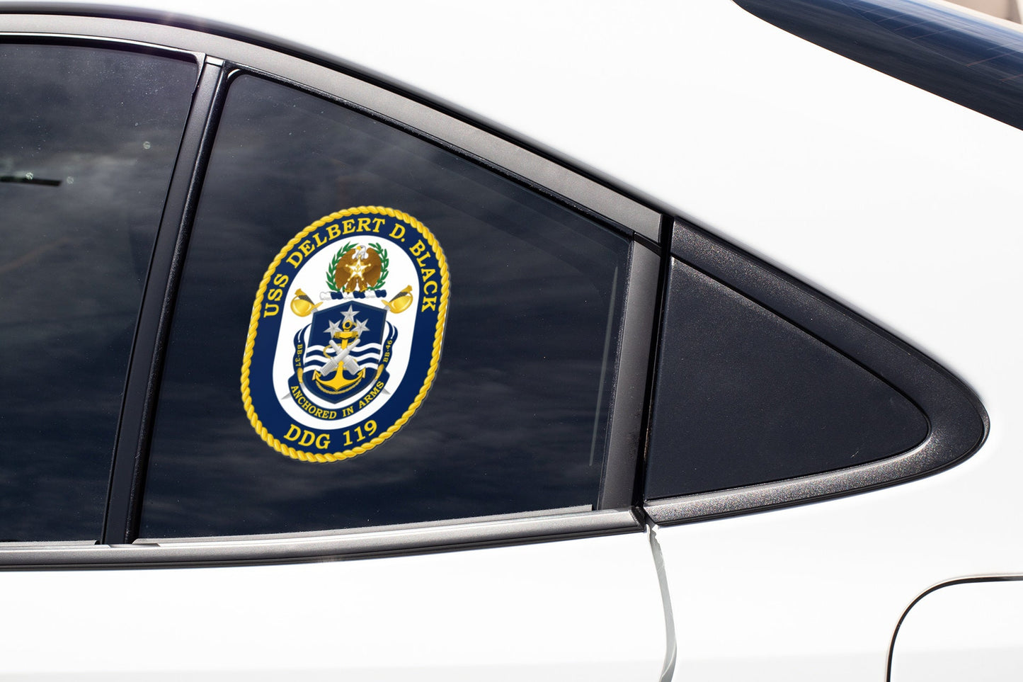 USS Delbert D. Black DDG-119 Badge Sticker Decal Arleigh Burke Class Destroyer Car Sticker Bumper Sticker for Car Emblem