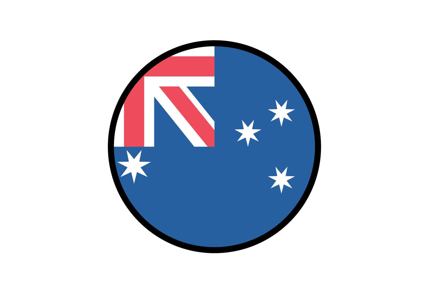 Australia Flag Circle Sticker Decal