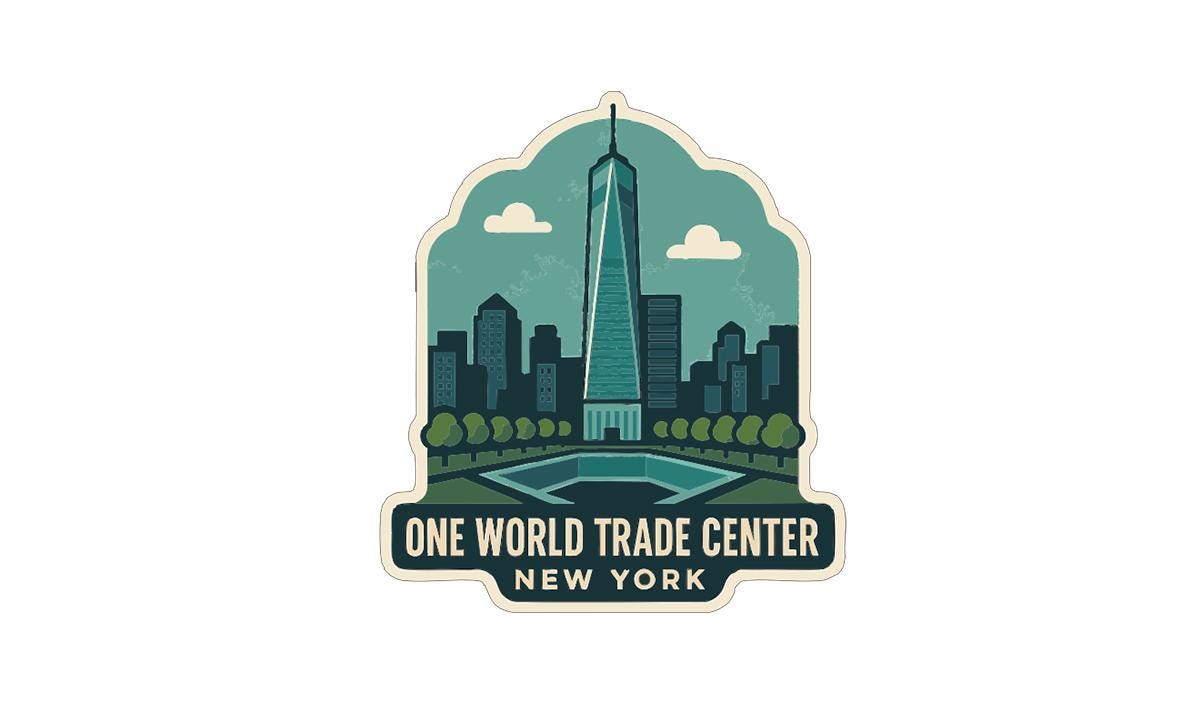 One World Trade Center & 9/11 Memorial Iron On Heat Transfer Vinyl HTV Symbolic
