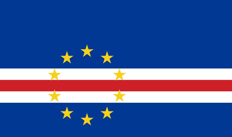Cape Verde Flag Iron On Heat Transfer Vinyl HTV / Cabo Verde / Republic of Cabo Verde / Praia / Unidade, Trabalho, Progresso